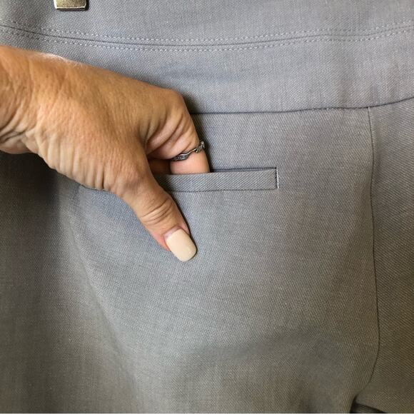 Express Editor Wide Leg Trousers Women’s 30 Gray Career Office Pants Comfort - Picture 6 of 12